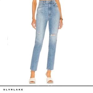 SLVRLAKE Beatnik High Rise Slim Jean in Trouble Maker